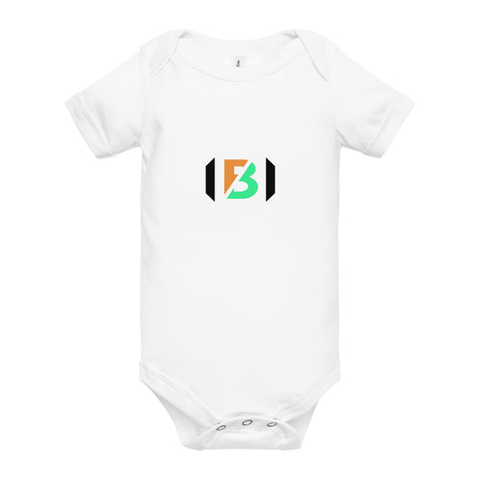 BRON1C Baby Short Sleeve One Piece - White (#6229)