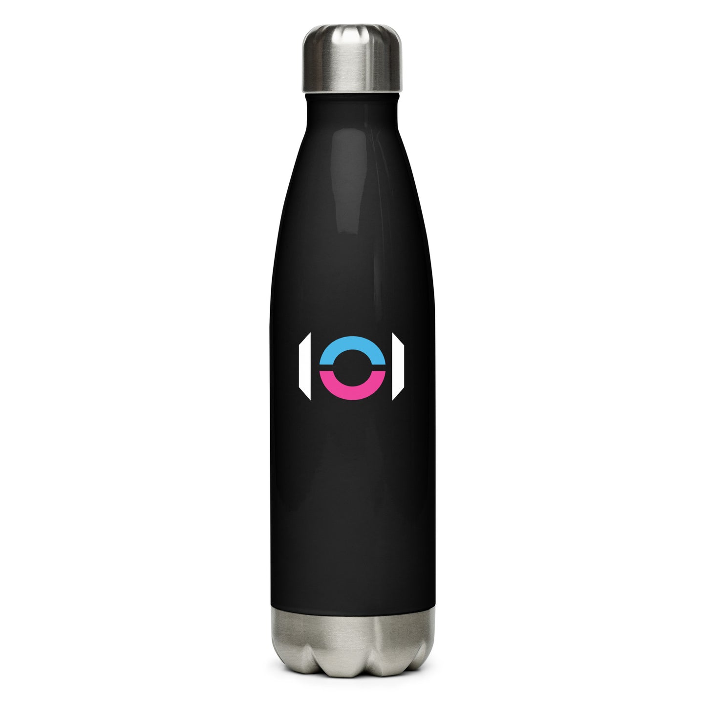 ON1C Logo with Signature Stainless Steel Black Water Bottle