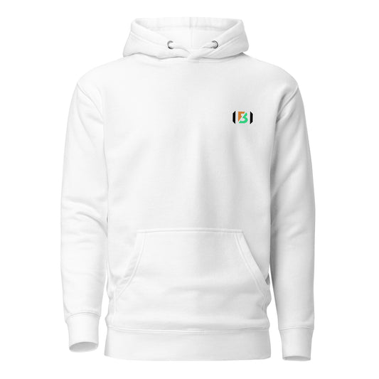 BRON1C Logo Unisex White Hoodie (#6085)
