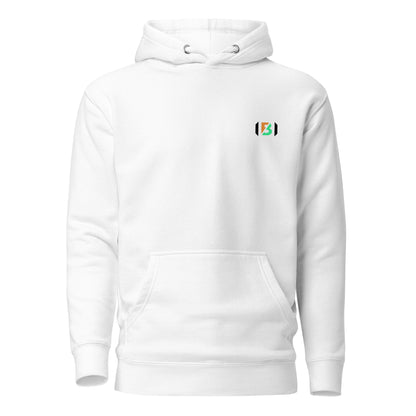 BRON1C Logo Unisex White Hoodie (#6085)