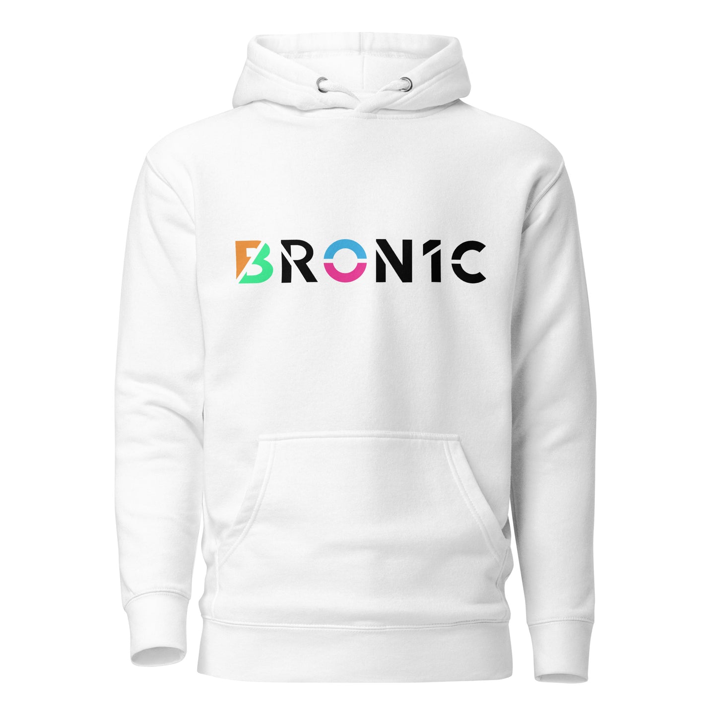 BRON1C Signature Unisex White Hoodie (#4117)