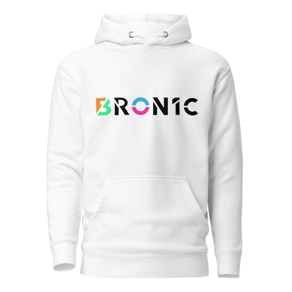 BRON1C Signature Unisex White Hoodie (#4117)